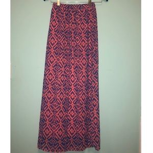 Forever 21 Ikat Printed Maxi Skirt